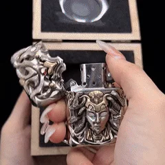 Medusa in Ancient Greek Art Metal Jacket Lighter